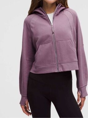 Lululemon Scuba Oversized Full Zip Hoodie in Lavender Lux/Mirror Silver